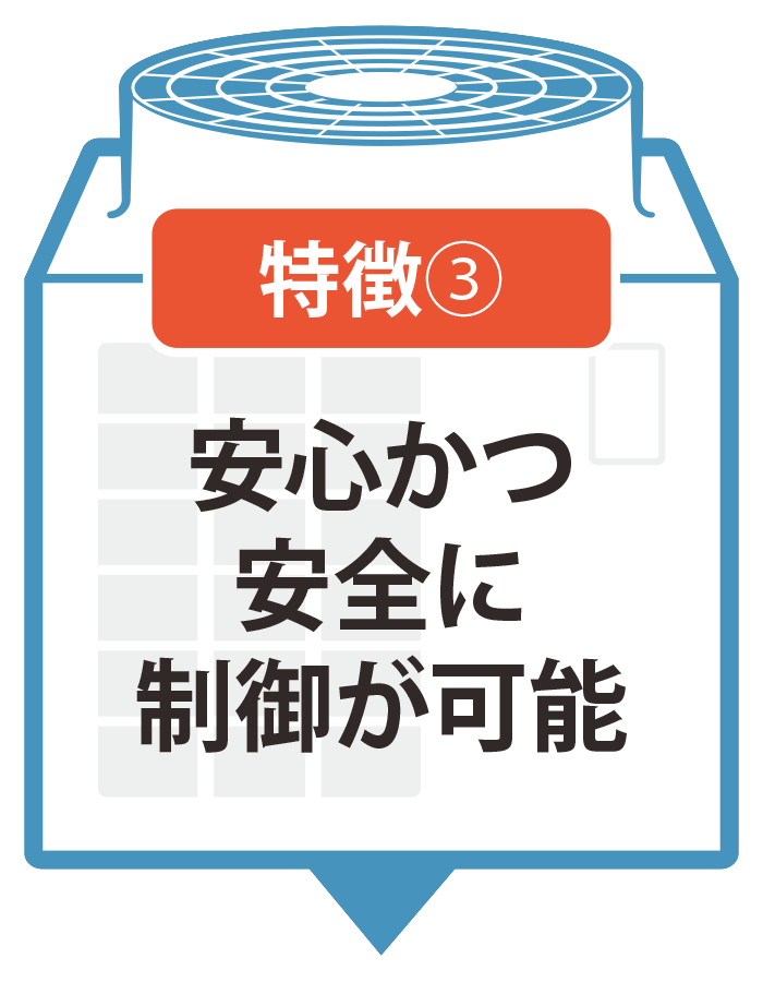 安心かつ安全に制御が可能